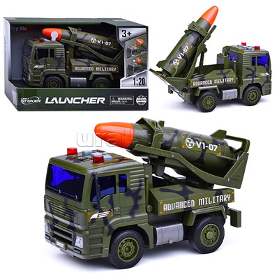 Машина "Военная техника V1-07" c ракетной установкой, в коробке