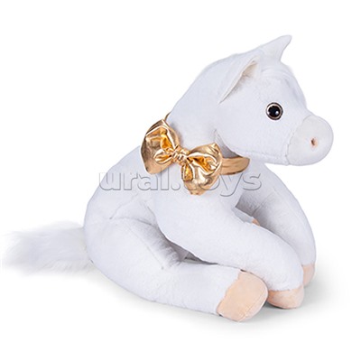Мягкая игрушка "Лошадка Донна" белый, 81 см.