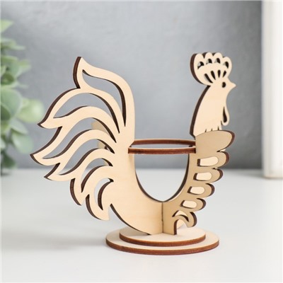 Подставка для яйца «Петушок пасхальный», 14.5×10.3×10 см, заготовка для творчества, набор 5 деталей