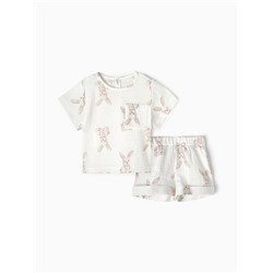 Комплект детский (футболка, шорты) MINAKU, белый, рост 86-92