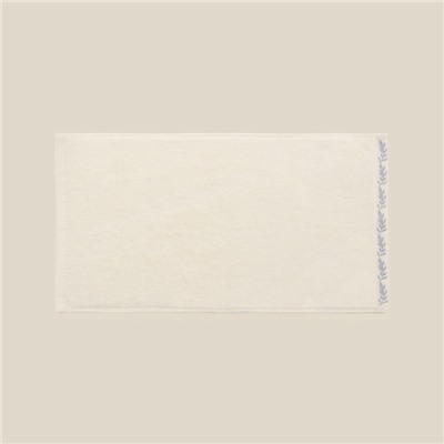 Полотенце махровое SL HOME: Floral «Айвори» 30×60 см, хлопок 100%, бежевое