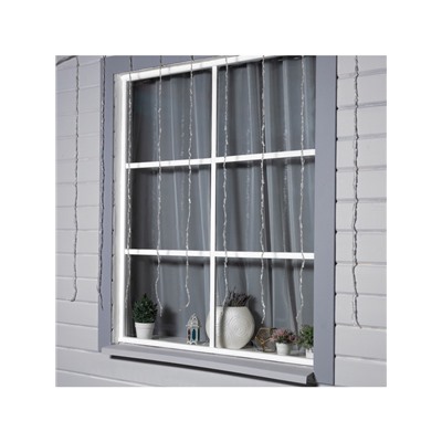 Гирлянда «Водопад» 2×1.5 м, IP44, прозрачная нить, 400 LED, свечение мульти, 8 комбинаций режимов, 220 В