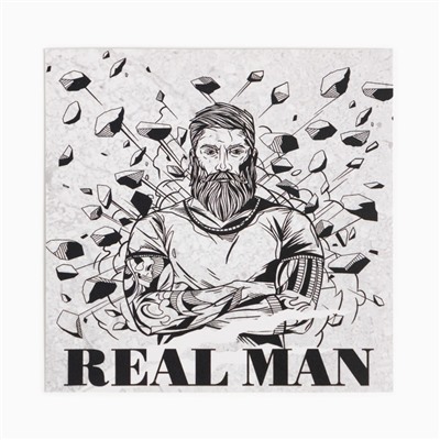 Набор подарочный «Этель» Real man, плед 75×100 см, носки 41-44 (27-29 см), 2 пары, термостакан