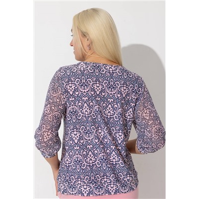 Блузка женская  1986/15/Серый, розовый