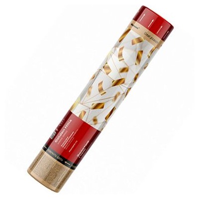 Пневмохлопушка CM013 "Золотые горы" / Golden Hills (золотое конфетти, фольга) 30см