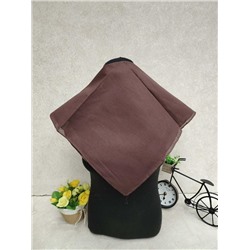 Платок косынка на голову и шею, хлопок, цвет шоколад