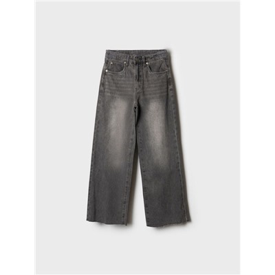 Брюки текстильные джинсовые для девочек