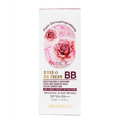 MEDIBEAU Многофункциональный ВВ-крем с экстрактом розы / Rose BB Cream SPF 50+/PA+++, 50 мл