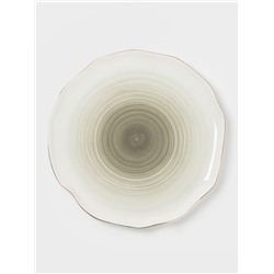 Тарелка обеденная Доляна «Млечный путь», d=25 см, фарфор, серая