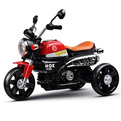 Электромобиль детский "Байк" (цвет красный)