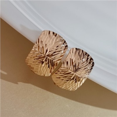 Серьги ювелирная бижутерия коллекция "Дубай", покрытие позолота с алмазной гранью, арт.213.546