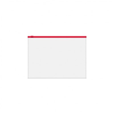 Папка на гибкой молнии А5+ Fizzy Clear прозрачная 61166 ErichKrause