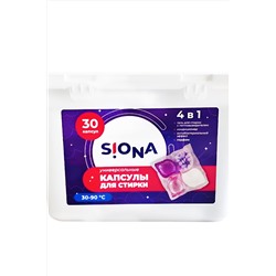 SIONA Универсальные капсулы для стирки 4 в 1, 30 шт. KRISTALLER, 1111458