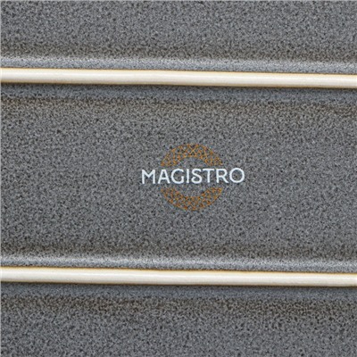 Блюдо Magistro Urban, 450 мл, 24×13.7×2.7 см, овальное, фарфор, серое