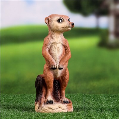 Садовая фигура из полистоуна «Сурикат маленький», 22×8×8 см