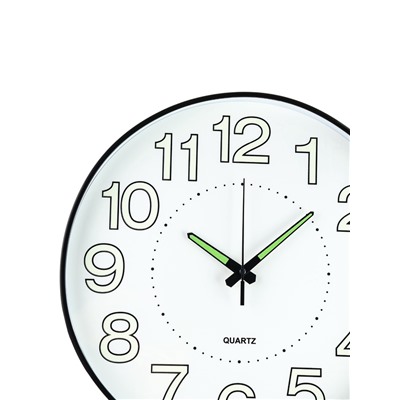 Часы настенные интерьерные «Классика», плавный ход, светящиеся, d=35 см