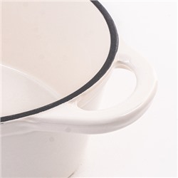 40640 Кастрюля чугун 3,5 л эмаль/покрытие белая MB (х2)