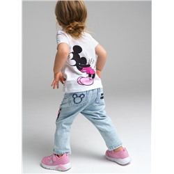 Брюки детские текстильные джинсовые для девочек