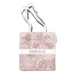Сумка-шоппер на плечо "Cedar Rose" текстиль с принтом. Размеры: 335х370 мм, ручки около 690 мм.