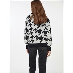 Вязаные джемперы CONTE LDK 307 Oversize-джемпер c вывязанным рисунком "в гусиную лапку"