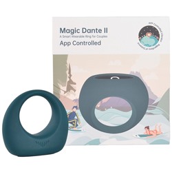 Бирюзовое эрекционное smart-кольцо Magic Motion Dante II