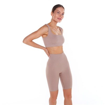 Топ спортивный женский Little Secret, бежевый, размер 44 (M)