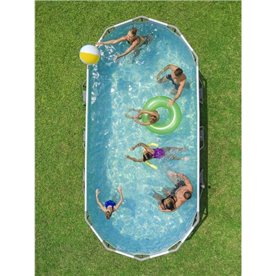 Бассейн каркасный Bestway Power Steel, 549×274×122 см, фильтр-насос, тент, лестница, 56710