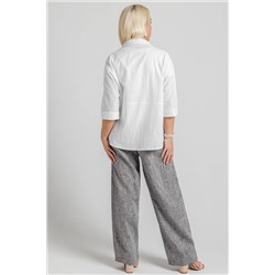 Брюки лен  221/01/Серый меланж