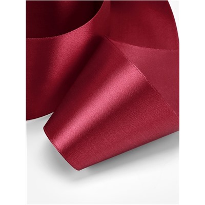 Лента атласная, 75 мм, 23±1 м, бордовая №37