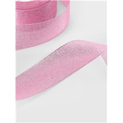 Лента парчовая, 40 мм, 23±1 м, розовая №013