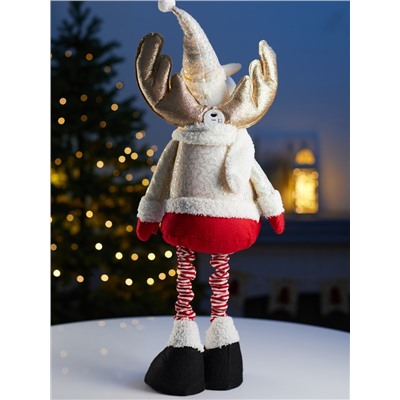 Фигура текстиль «Лосик» 55-84 см, телескопические ножки, 1 LED, от батареек AG10×3, свечение тёплое белое