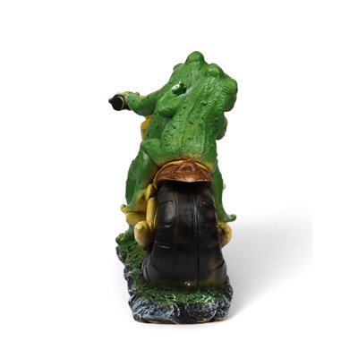 Садовая фигура из полистоуна «Лягушки на мотоцикле», 35×48×12 см