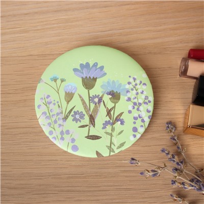 Зеркало карманное 7 см Цветы / MX-357 /уп 60/720/OPP