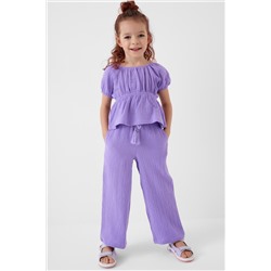 Комплект текстильный для девочек: блузка, брюки PLAYTODAY, 1240281