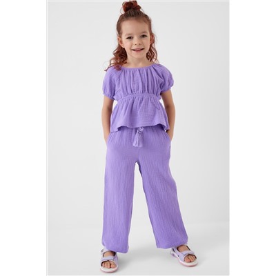 Комплект текстильный для девочек: блузка, брюки PLAYTODAY, 1240281