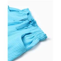 Шорты из муслина для девочек KAFTAN, рост 158 см, голубые