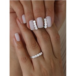 Серьги из серебра с фианитами родированные 925 пробы S2180771010р