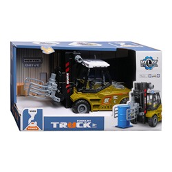 Машина "Вилочный погрузчик" 1:43 (свет,звук)  в коорбке