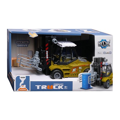 Машина "Вилочный погрузчик" 1:43 (свет,звук)  в коорбке