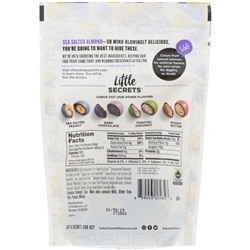 Little Secrets, Кусочки темного шоколада, миндаль с морской солью, 4,5 унц. (128 г)