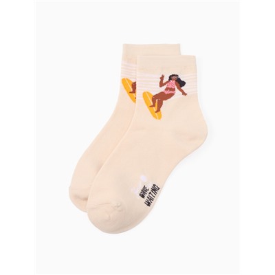 Носки женские KAFTAN Good vibes, набор 5 пар, размер 35-38