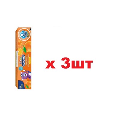 LION Thailand Kodomo паста зубная для детей с 6 месяцев с ароматом апельсина 40г 3шт