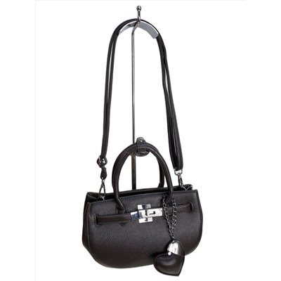 Женская сумка из искусственной кожи, цвет  темно-серый