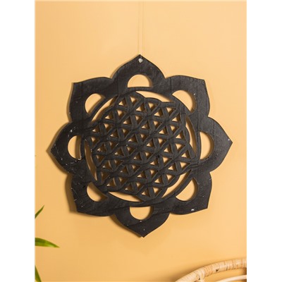 Панно «Подсолнух», 60×60×1 см, МДФ, серебро