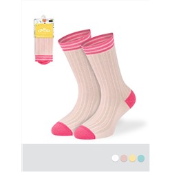 Omsa Носки OMSA kids   Calzino 21C00 ажур - цветная пятка и мысок