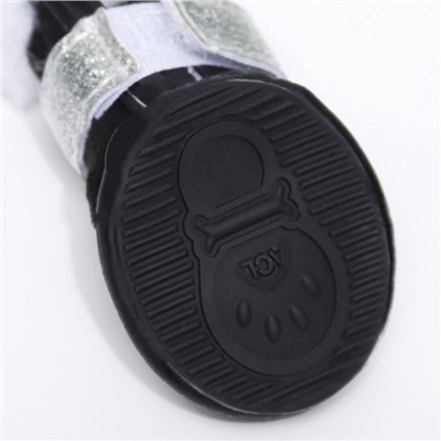 Ботинки для животных «Ой, мороз», набор 4 шт., 3 размер, чёрные