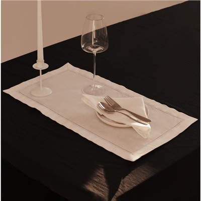 Дорожка с мережкой SL HOME Fiesta 30×60 см - 1 шт., лен 48%, хлопок