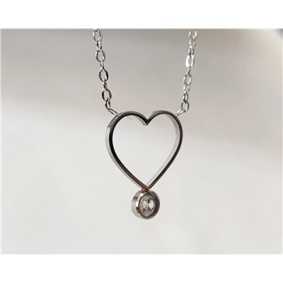 Кулон из стали "Сердце"  на цепочке