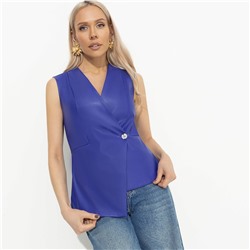 Жилет приталенного силуэта, Откровенно стильная (синий)