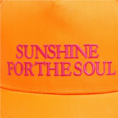 Кепка детская для девочки с сеткой Sunshine, оранжевая, р-р 52-54, 5-7 лет